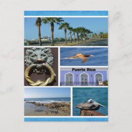 Naturkollage i San Juan, Puerto Rico Vykort