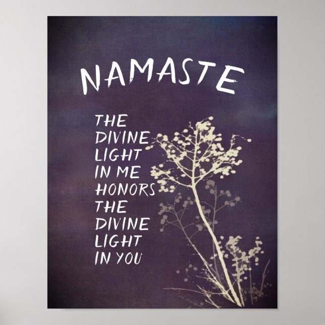 naturkonst Fryst Namaste-offertväggsdekator Poster (Framsidan)