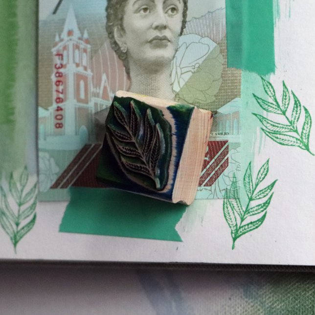 Naturkonst Löv Design Stämpel (Skapare uppladdad)