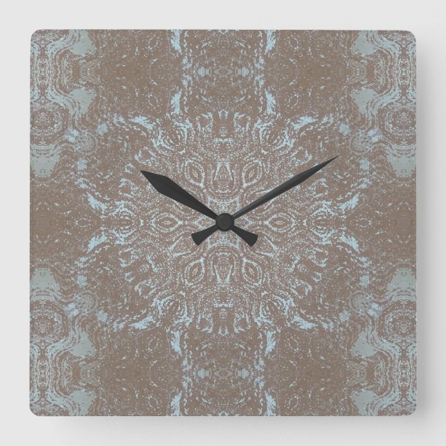 Naturkonst Stone & Sand Fyrkantig Klocka (Framsida)