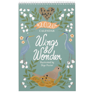 Naturkonstkalender med trädgårdsfåglar & blommor kalender