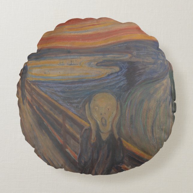 Naturkräm från Edvard Munch 1893 Rund Kudde (Framsidan)