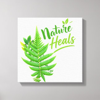 Naturläker Fernblad Fyrkantig Canvas Väggkonst