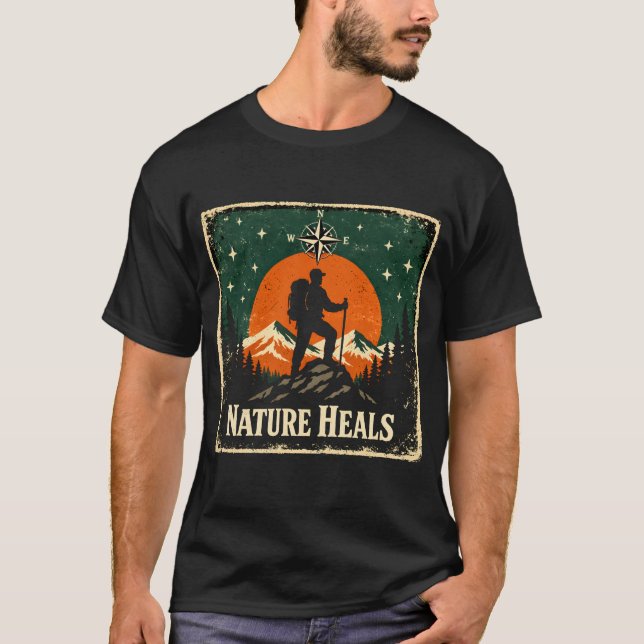 Naturläker – Mindful Utomhus-Tröja för Välbefinnan T Shirt (Framsida)