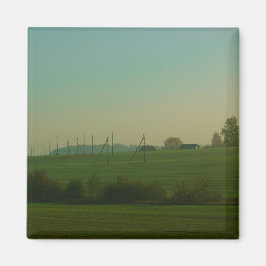 Naturlandskap Fält Meadow Belarus Magnet