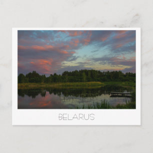 Naturlandskap Landsbygdsmiljö Sjö Sunset Vykort