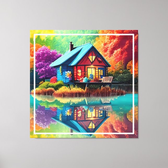 Naturlandskap med hösten-38566 canvastryck (Framsida)