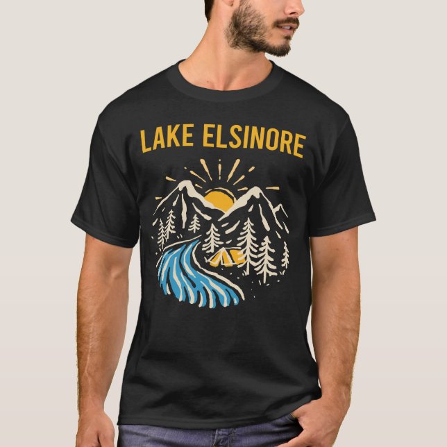 Naturlandskap Sjö Elsinore T Shirt (Framsida)