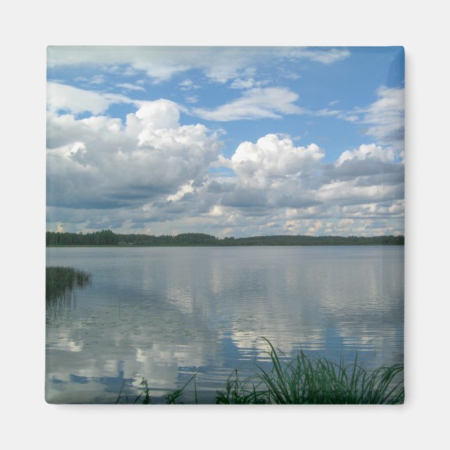 Naturlandskap Sjö Himlar Vitryssland Magnet (Framsidan)
