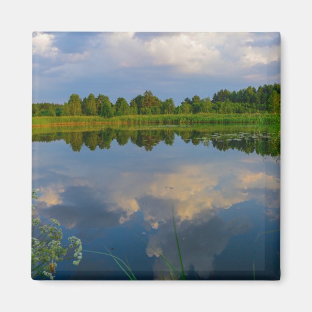 Naturlandskap Sjö Himlar Vitryssland Magnet (Framsidan)