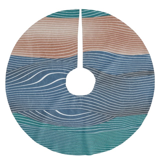 Naturlandskapet backe: sömlöst mönster. julgransmatta borstad polyester (Framsidan)