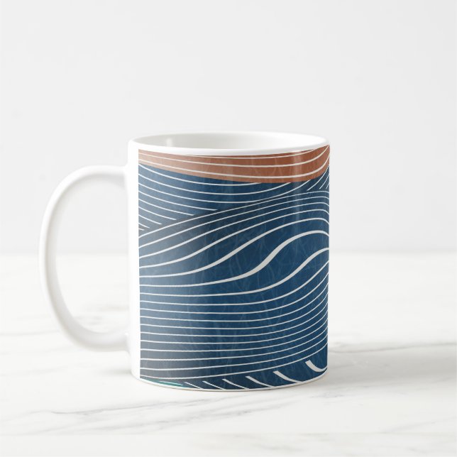 Naturlandskapet backe: sömlöst mönster. kaffemugg (Vänster)