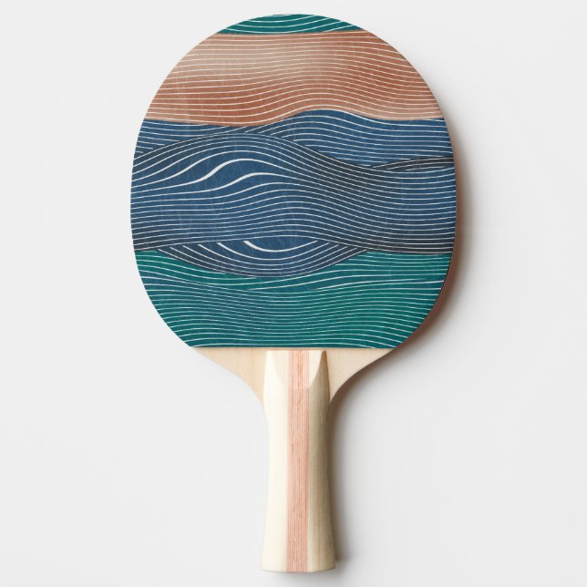 Naturlandskapet backe: sömlöst mönster. pingisracket (Framsidan)