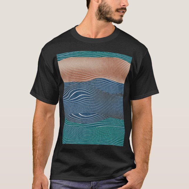 Naturlandskapet backe: sömlöst mönster. t shirt (Framsida)