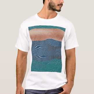 Naturlandskapet backe: sömlöst mönster. t shirt