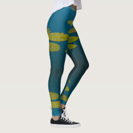 Naturlandskapet Vatten Lily Löv Pond River Leggings