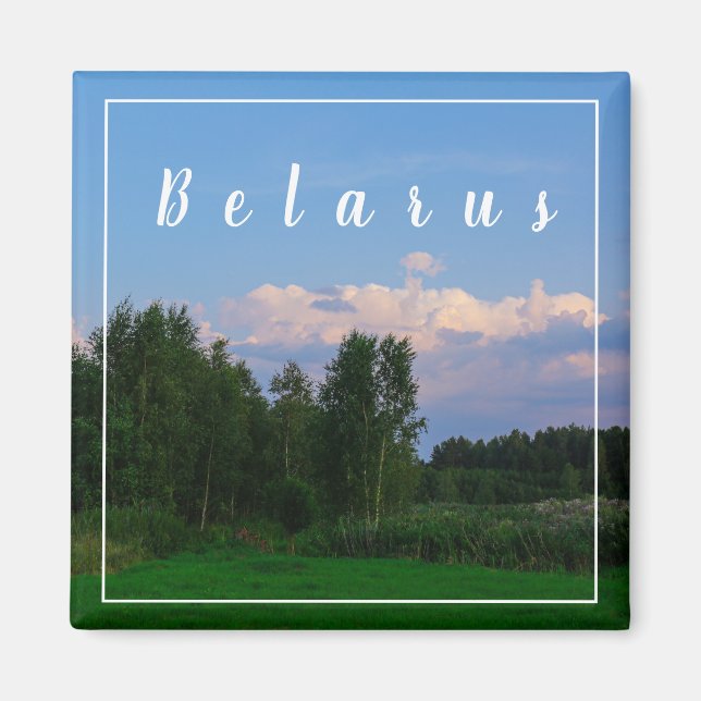 Naturlandskapslandet Forest Belarus Magnet (Framsidan)