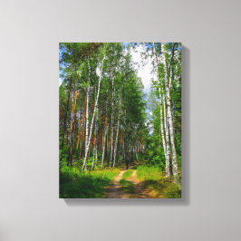 Naturlandskapslandet Forest Biry Belarus Canvastryck