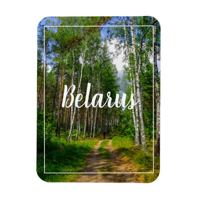 Naturlandskapslandet Forest Biry Belarus Magnet (Vertikal)