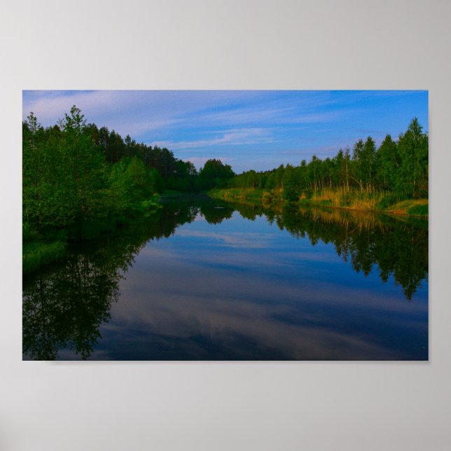 Naturlandskapsområdet Sjö Himlar Vitryssland Poster (Framsidan)