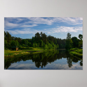 Naturlandskapsområdet Sjö Himlar Vitryssland Poster