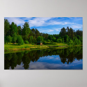Naturlandskapsområdet Sjö Himlar Vitryssland Poster