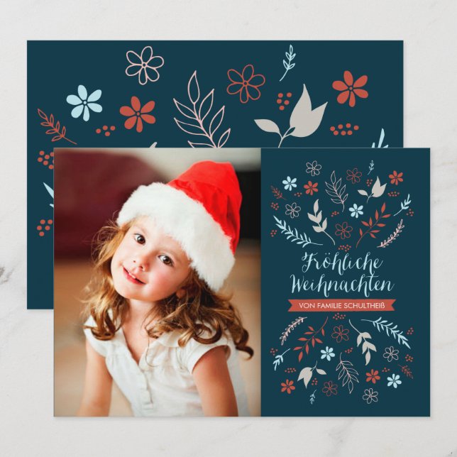 Natürliche Noel Weihnachtsklappgruß Julkort (Fram/baksida)