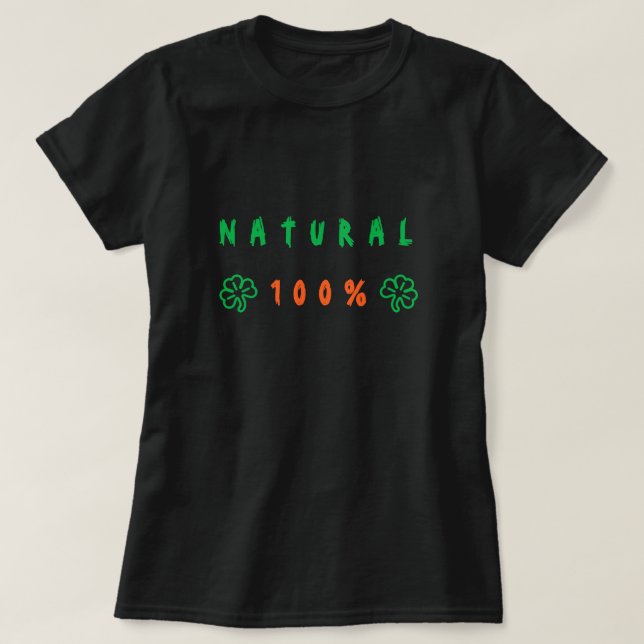 Naturlig 100% T-Shirt - Modern (Design framsida)