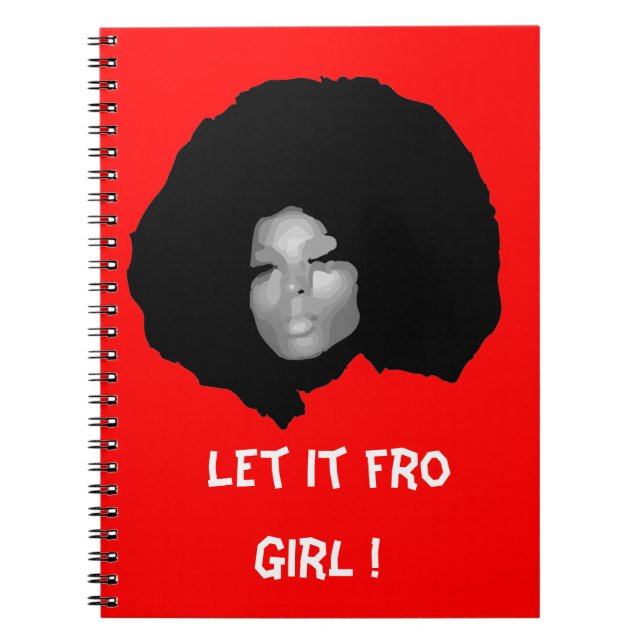 Naturlig afro chickillustration anteckningsbok (Framsidan)