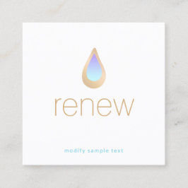 Naturlig akromaterapi Skincare och Hälsa Spa Fyrkantigt Visitkort