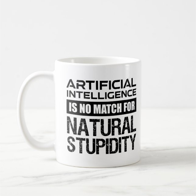 Naturlig, artificiell intelligens, snygg kaffemugg (Vänster)