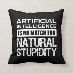 Naturlig, artificiell intelligens, snygg kudde
