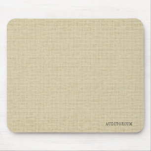 Naturlig Beige Linneväv med Grå Typografi 3 Musmatta
