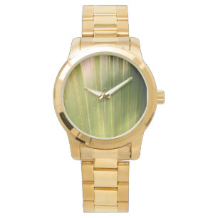 Naturlig bevakning av handflatan guld armbandsur