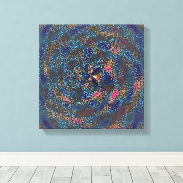 Naturlig bildning av fågelbo-mönster  canvastryck (Insitu (trägolv))