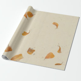 Naturlig Blommigt Creamy Earth Poppes Petals Mulbe Presentpapper