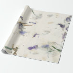 Naturlig Blommigt Mint Earth Iris Mulberry Plum Presentpapper<br><div class="desc">FlamhetK-konstruktionsgrungande omslag av skygg chic</div>