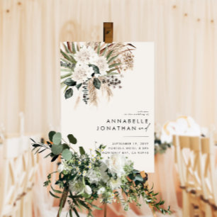 Naturlig bohemisk botanisk modern elegant bladverk poster