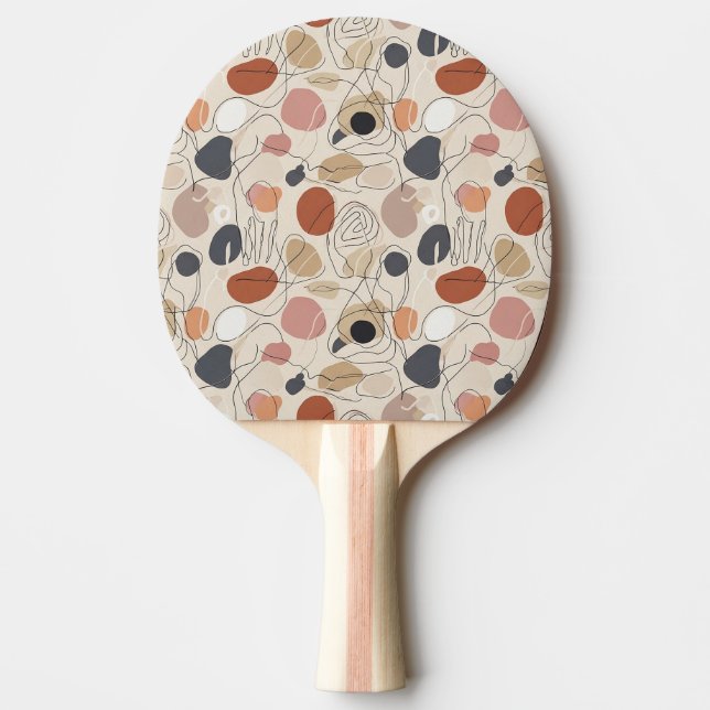 Naturlig Boho Ping Pong Paddle Pingisracket (Framsidan)