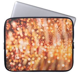 Naturlig bokeh och klargyllene ljus laptop fodral