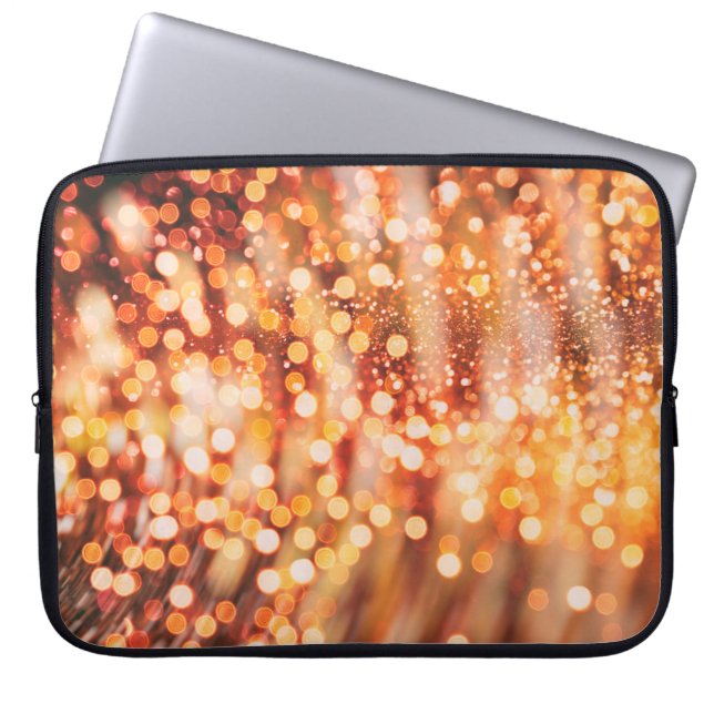 Naturlig bokeh och klargyllene ljus laptop fodral (Framsidan)