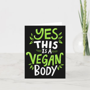 Naturlig Boodybuilding Vegan Fitness Kort