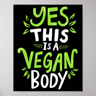 Naturlig Boodybuilding Vegan Fitness Poster