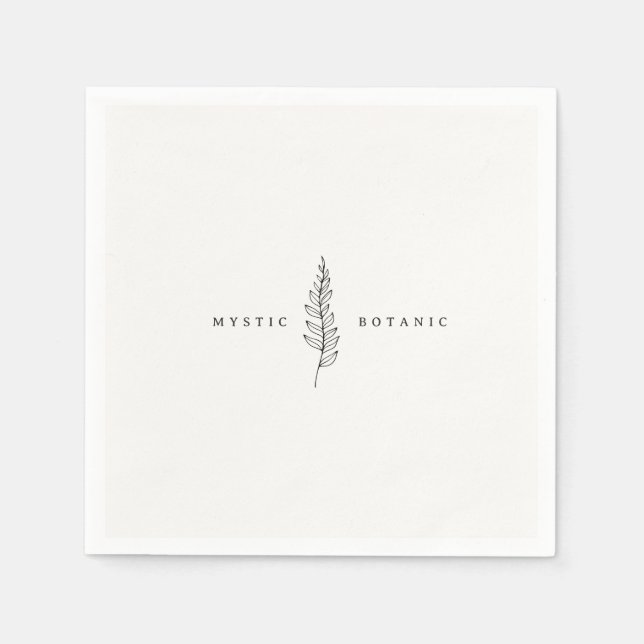 Naturlig Botaniska Löv Napkins Pappersservett (Framsidan)