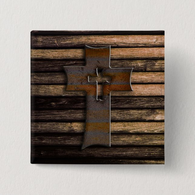 Naturlig brun träkor knapp (Framsida)