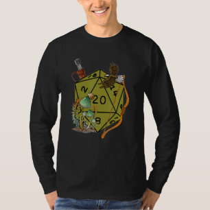 Naturlig D20, 20-naturinspirerad D20 Dice Gamer T Shirt
