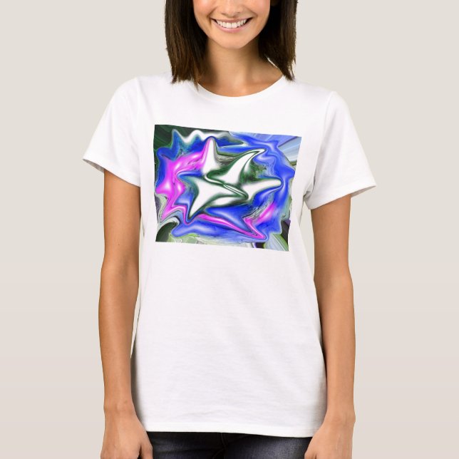 Naturlig diamantis och snö t-shirt (Framsida)