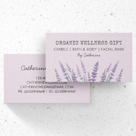 Naturlig ekologisk Blommigt för vattenfärg i laven Visitkort