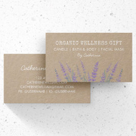 Naturlig ekologisk Blommigt för vattenfärg i laven Visitkort