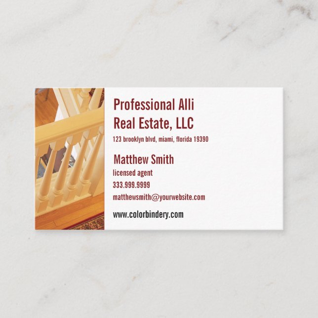 Naturlig elegansvisitkort visitkort (Framsida)